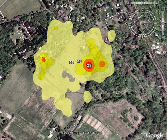 White-tailed deer map - kernel home range